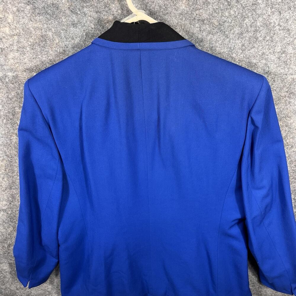 NWT Vintage Saville Suit Womens Skirt Set Blue Wool Blend 12 Double Breasted - Picture 7 of 9